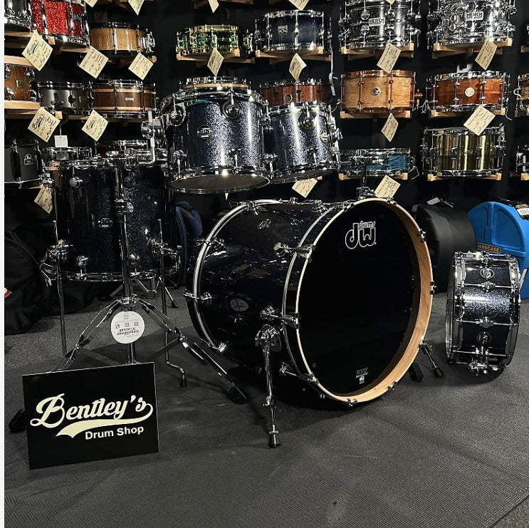 ~LIMITED EDITION~ DW Performance Cherry Series 10/12/16/22" Drum Set Kit in Black Sparkle *IN STOCK*